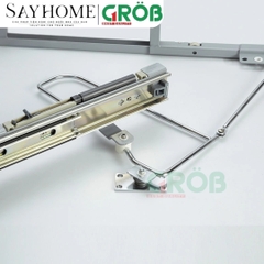 Kệ góc liên hoàn GROB GM304-290L/290R inox 304, đáy Melamin, nan dẹt - Hàng chính hãng GROB