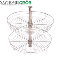 Mâm xoay GROB GV304-360A/360B góc 360 inox 304, nan dẹt - Hàng chính hãng GROB