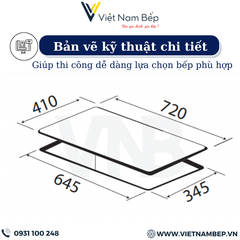 Bếp ga hồng ngoại đôi KAFF KF-208I - Bảo hành chính hãng 3 năm