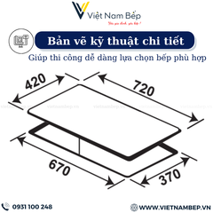 Bếp từ đôi KF-IH202II - Bảo hành chính hãng 7 năm