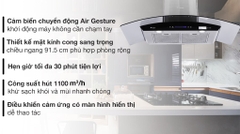 Máy hút mùi kính cong RANGE HOOD PRAMIE AC17-900 - Hàng chính hãng