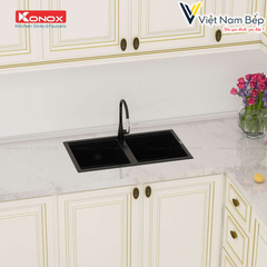 Chậu rửa bát Granite Sink Phoenix 860 Black - Chính hãng KONOX