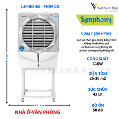 Máy quạt làm mát hơi nước Symphony Jumbo 41i - Hàng chính hãng