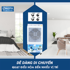 Quạt điều hòa hơi nước Nefa NF55 Phím cơ - Chính hãng