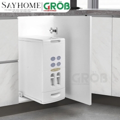 Thùng gạo GROB RB - 18.1/18.4 âm tủ ray kéo - Hàng chính hãng GROB