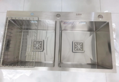 Chậu rửa chén bát inox 2 hố B-Gem BG-8245V