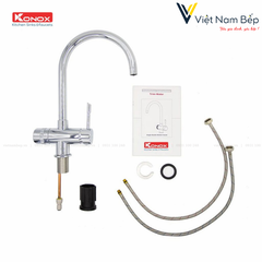 Vòi rửa bát ba đường nước Trim-Water Chrome - Chính hãng KONOX