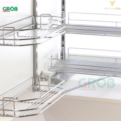 Tủ đồ khô 2-4-6 tầng inox mạ Crom GROB - Nan tròn