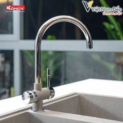 Vòi rửa bát ba đường nước Trim-Water Grey - Chính hãng KONOX