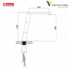 Vòi rửa bát nóng lạnh KN1209 - Chính hãng KONOX