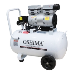 Máy nén khí Oshima 40L 3.0HP Trắng sữa Điện 1 pha (không dầu, chậm, dây đồng)