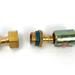 Bộ cos ép dây máy rửa xe (đầu đực + cái + áo ép) - Ren 13 mm