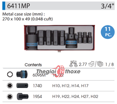 Bộ đầu khẩu mũi lục giác 3/4
