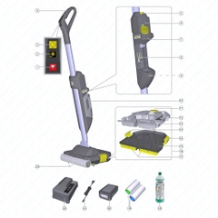 MÁY CHÀ SÀN LIÊN HỢP KHÔNG DÂY KARCHER BR 30/1 C Bp Pack, HÀNG CHÍNH HÃNG THƯƠNG HIỆU CỦA ĐỨC