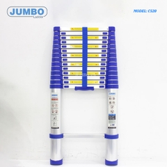 Thang nhôm rút gọn JUMBO C520 Blue, cao 5.2m