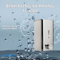 Bình đựng xà phòng 400ml bằng inox 304 Model: TC 4109