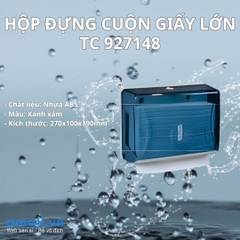 Hộp đựng giấy tờ lớn bằng nhựa TC 927148 màu xanh xám