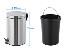 Thùng rác inox đạp chân 12L , hàng nhập khẩu cao cấp