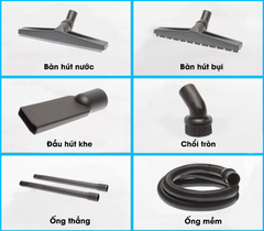 Máy hút bụi khô ướt GP 2/62 W&D ( 2 Motor )