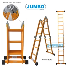 Thang nhôm gấp 4 đoạn JUMBO B303 Cao 1.73 - 3.58 Mét