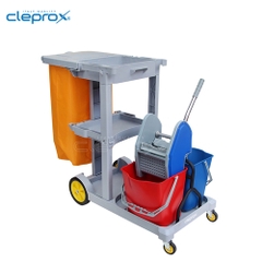 Xe đẩy dọn phòng Cleprox CX-73W ( có xô vắt )