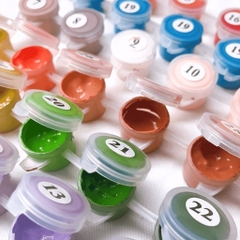 Tranh số hóa Cổ trấn đã căng khung 40x50cm