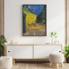 Tranh số hóa - Cà phê vỉa hè trong đêm Van Gogh đã căng khung 40x50cm 21 màu
