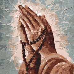 Tranh số hóa 20x20cm - Từ bi