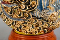 Bình Hút Lộc Công Danh Phú Quý Men Vàng Vẽ Vàng Bát Tràng