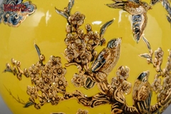 Bình Hút Lộc Công Danh Phú Quý Men Vàng Vẽ Vàng Bát Tràng