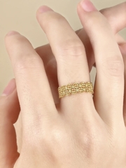 Nhẫn Kim Tiền Bạc 925 Mạ Vàng 18K - VCR18