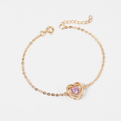 Vòng Tay Bạc 925 Trái Tim Đá Nhảy Bling Heart - VYB56