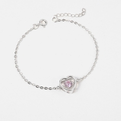 Vòng Tay Bạc 925 Trái Tim Đá Nhảy Bling Heart - VYB56