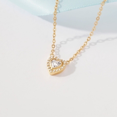Dây Chuyền Bạc 925 Trái Tim Đính Đá Crystal Heart - VYN46