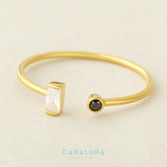 Nhẫn Bạc 925 Hở Đá Baguette Dọc Cool Lady - BR44