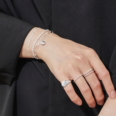 Lắc Tay Bạc 925 Tim Phồng Puffed Heart - VCB08