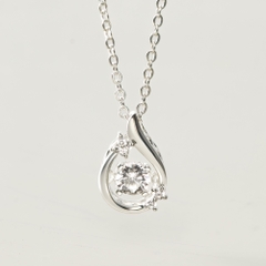 Dây Chuyền Bạc 925 Hình Giọt Nước Đá Nhảy Waterdrop Dancing Stone - VCN28