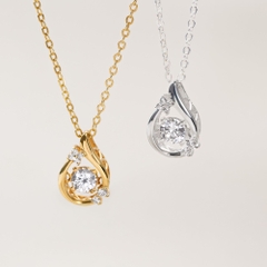 Dây Chuyền Bạc 925 Hình Giọt Nước Đá Nhảy Waterdrop Dancing Stone - VCN28