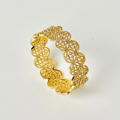 Nhẫn Kim Tiền Bạc 925 Mạ Vàng 18K - VCR18