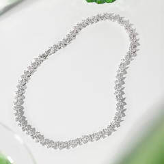 Vòng Cổ Bạc 925 Đính Đá Full Vòng Đi Tiệc Lấp Lánh Bling Party Queen - VUN05