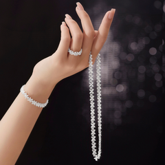 Vòng Cổ Bạc 925 Đính Đá Full Vòng Đi Tiệc Lấp Lánh Bling Party Queen - VUN05