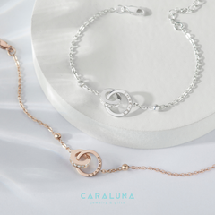 Lắc Tay Bạc 925 Đính Đá Vòng Tròn Lồng Tình Yêu Cho Nữ Eternity Love - VYB29