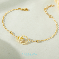 Lắc Tay Bạc 925 Đính Đá Vòng Tròn Lồng Tình Yêu Cho Nữ Eternity Love - VYB29