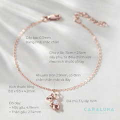 Lắc Tay Bạc 925 Gấu Dễ Thương Đính Đá - Lovely Bear - VYB32