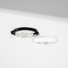 Vòng Tay Bạc 925 Nút Thắt Gắn Kết Cho Nam Love Knot - VYB47