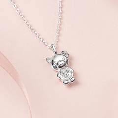Dây Chuyền Bạc 925 Hình Gấu Dễ Thương Đính Đá Pretty Bear - VYN56