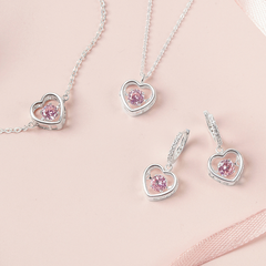 Vòng Tay Bạc 925 Trái Tim Đá Nhảy Bling Heart - VYB56
