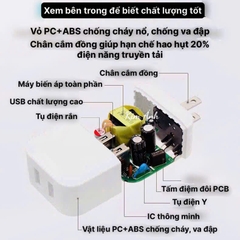 Củ sạc xuất Nhật 2.4A KFLY ( JHX-AC1908) chứng nhận PSE tiêu chuẩn Nhật Bản, dùng thử 30 ngày, bảo hành chính hãng 1 năm