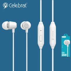 Tai nghe Earphone Celebrat G4 chân cắm tròn 3.5mm, hàng chính hãng