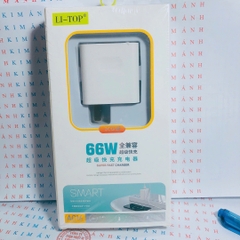 Củ sạc nhanh LI-TOP AC16 66W, đạt chứng nhận 3C tiêu chuẩn quốc gia, bảo hành chính hãng 12 tháng,  dùng thử 30 ngày